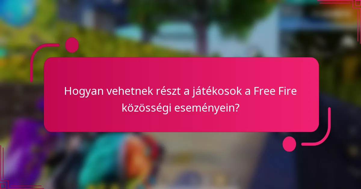 Hogyan vehetnek részt a játékosok a Free Fire közösségi eseményein?